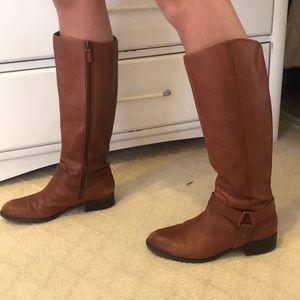 Tan Franco Sarto Riding Boots